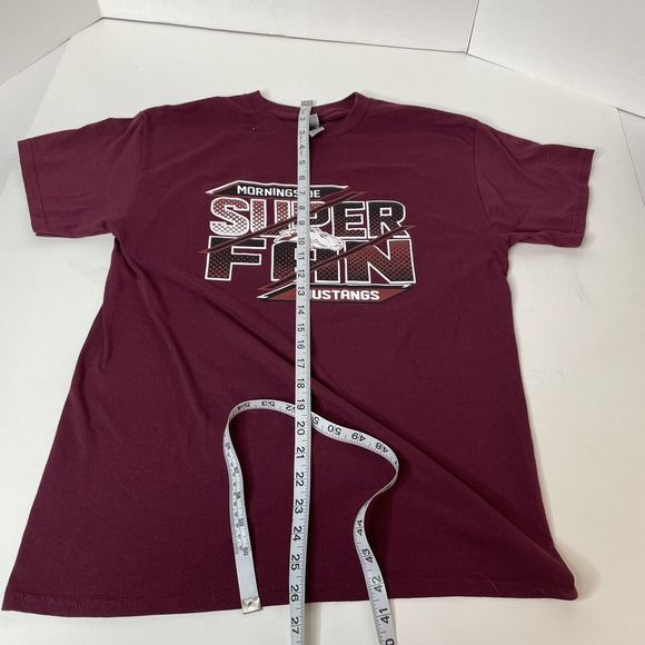 Morningside Mustangs Super Fan T-Shirt, Gildan Dryblend, Medium, Maroon, - Picture 8 of 8